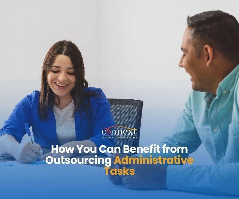 How You Can Benefit from Outsourcing Administrative Tasks woman-writing-at-the-paper-beside-man