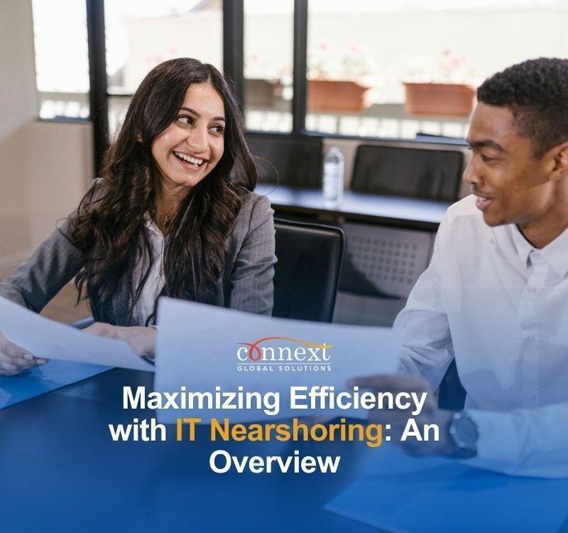 Maximizing Efficiency with IT Nearshoring An Overview woman talking to a man inside office