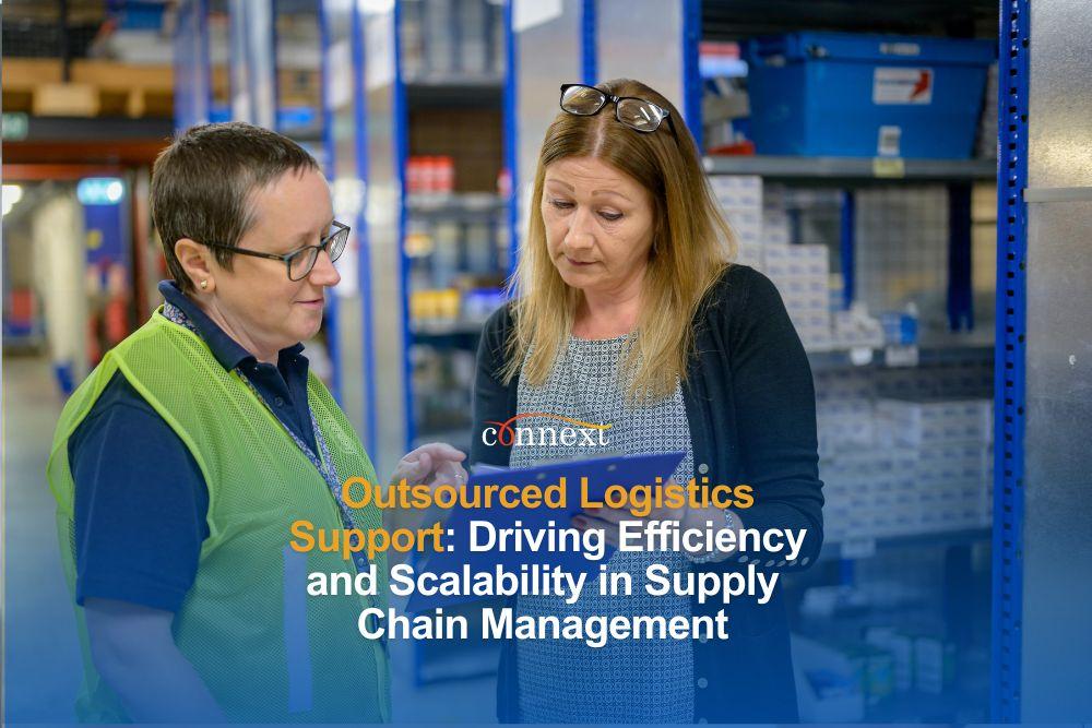 Outsourced Logistics Support: Driving Efficiency and Scalability in Supply Chain Management supply chain personnel checking inventory in warehouse 