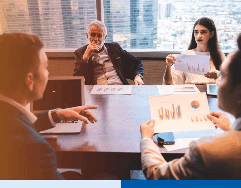 Professional Executive business team brainstorming on meeting to planning investment project 