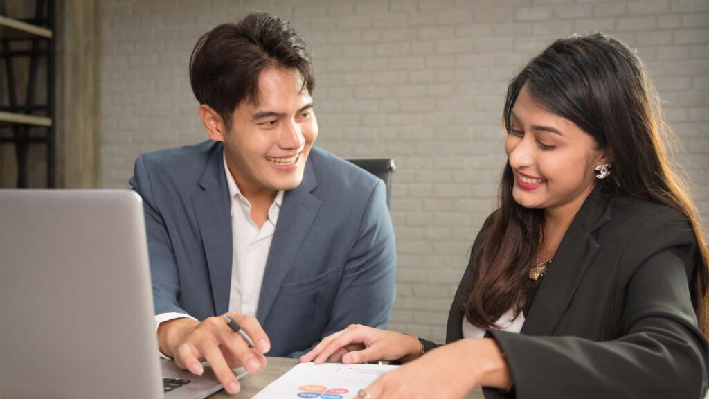 Accountants from Philippines and India working together